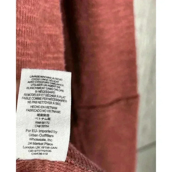 We The Free Top Medium High Neck Back Slit Long Sleeves Thermal Sz M - Picture 6 of 8